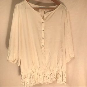 Cream New York & Company blouse -size M